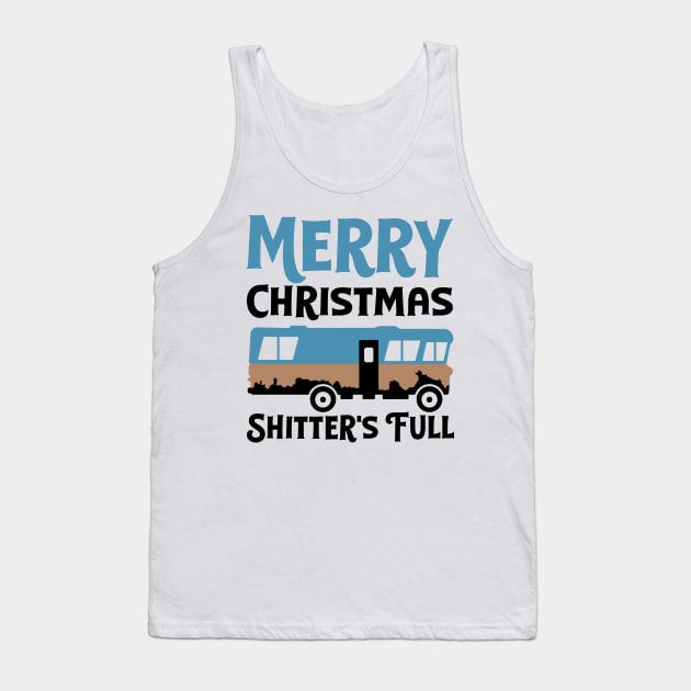 Merry Christmas Shitters Full Ugly Sweater Tank Top by Hobbybox